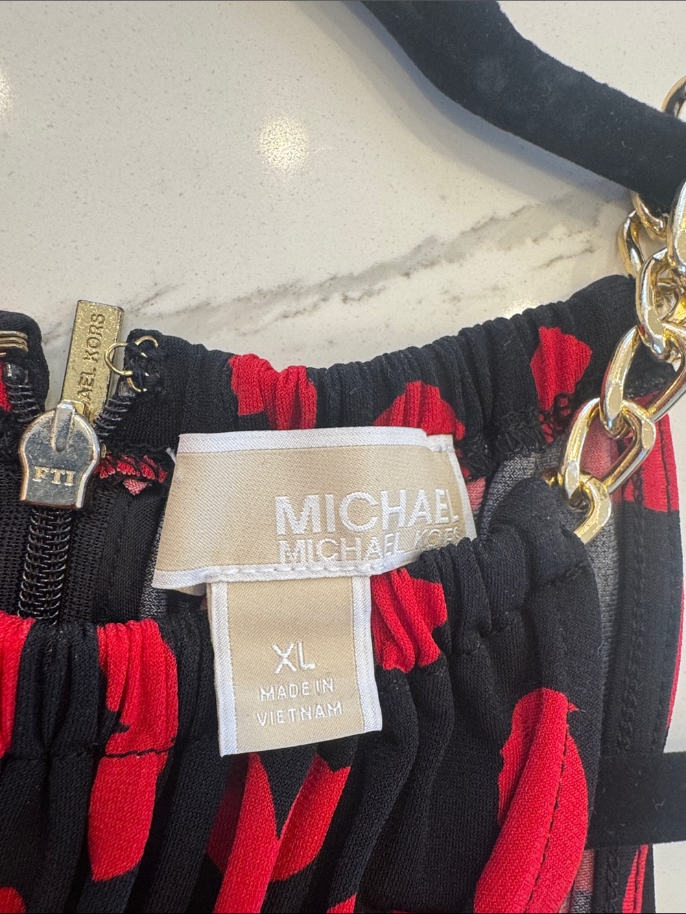 Michael Kors Black Halter Tunic with Red Heart Print - Picture 4 of 7